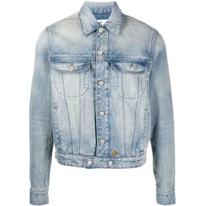 Courrèges, Jassen, Heren, Blauw, M, Denim, Washed Denim Jacket
