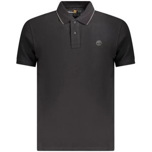 Timberland, Tops, Heren, Zwart, 2Xl, Katoen, Zwarte Katoenen Poloshirt