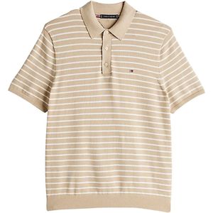 Tommy Hilfiger, Tops, Heren, Beige, S, Katoen, Klassieke Katoenen Polotruien