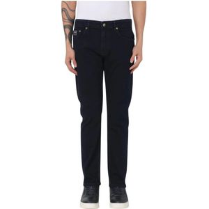 Versace Jeans Couture, Jeans, Heren, Blauw, W36, Navy Klassieke Straight Leg Jeans