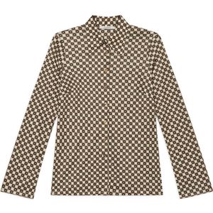 Maliparmi, Blouses & Shirts, Dames, Grijs, XL, Micro Maze Shirt