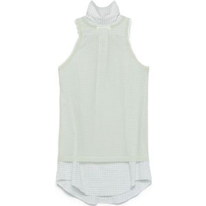Maison Margiela, Tops, Dames, Groen, XS, Katoen, Signature Gelaagde Button-Up Shirt
