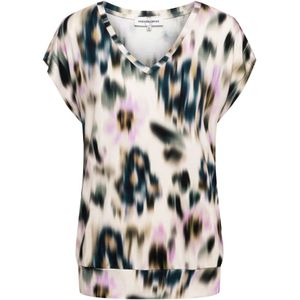 &Co Woman, Blouses & Shirts, Dames, Veelkleurig, XL, Lucia Faded Flower Top