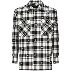 John Richmond, Overhemden, Heren, Veelkleurig, XL, Zwarte Overhemd met Zakken