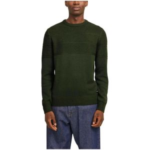 Jack & Jones, Truien, Heren, Groen, S, Groene Crew Neck Jersey Gebreid