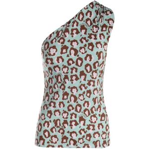 La DoubleJ, Tops, Dames, Blauw, L, Disco Skinny Top