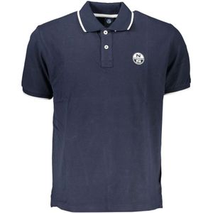 North Sails, Tops, Heren, Blauw, S, Blauw Polo Met Korte Mouwen