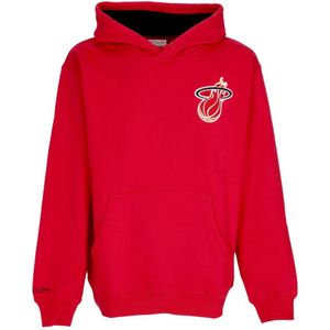 Mitchell & Ness, Sweatshirts & Hoodies, Heren, Rood, XL, Katoen, Miami Heat Vintage Logo Hoodie