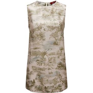 Max Mara Studio, Tops, Dames, Roze, S, Elegante Zijden Blouse