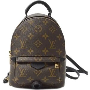 Louis Vuitton Vintage, Pre-owned, Dames, Bruin, ONE Size, Tweed, Pre-owned Canvas backpacks