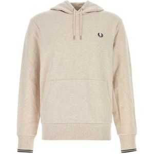 Fred Perry, Sweatshirts & Hoodies, Heren, Beige, 2Xl, Katoen, Zand Melange Katoenen Sweatshirt