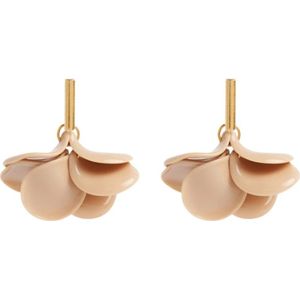 Malababa, Accessoires, Dames, Beige, ONE Size, Kleurrijke Bloem Oorbellen