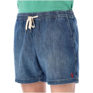 Ralph Lauren, Korte broeken, Heren, Blauw, L, Katoen, Herenkleding Shorts Blauw Ss 25