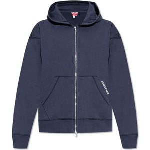 Kenzo, Sweatshirts & Hoodies, Heren, Blauw, L, Katoen, Sweatshirts & Hoodies