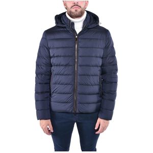 Moorer, Jassen, Heren, Blauw, 2Xl, Suède, Lichtgewicht gewatteerde jas Aqua Line