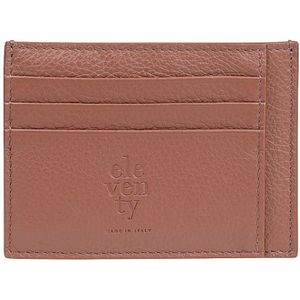 Eleventy, Accessoires, Heren, Bruin, ONE Size, Leer, Leren Kaarthouder