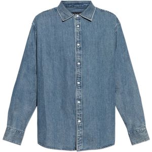 Rag & Bone, Overhemden, Heren, Blauw, M, Denim, Denim shirt Corbin