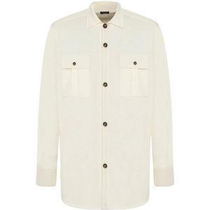 Kiton, Overhemden, Heren, Beige, L, Cashmere Shirt Jacket