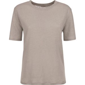 Kangra, Tops, Dames, Grijs, XS, Linnen, Grijze Linnen T-shirt en Polo