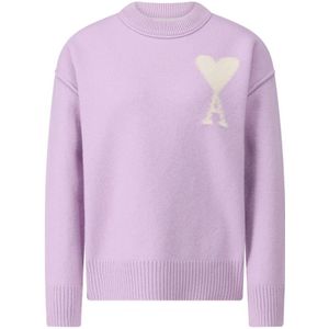 Ami Paris, Truien, Dames, Paars, M, Wol, Gezellige Wollen Trui