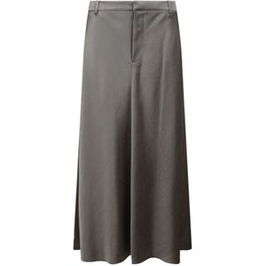 Vince, Rokken, Dames, Grijs, S, Polyester, Satin A-lijn Broekrok
