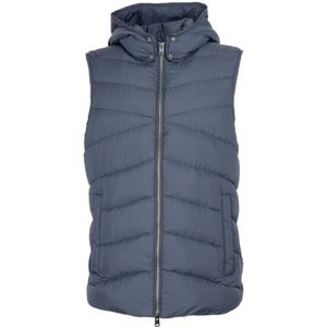 Woolrich, Jassen, Heren, Blauw, 2Xl, Katoen, Gewatteerd donsvest in Melton Blue
