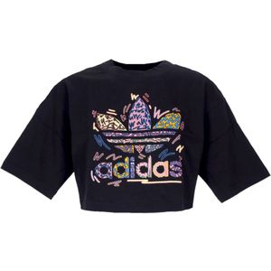 Adidas, Tops, Dames, Zwart, L, Katoen, Unity Crop Tee