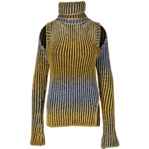 Dondup, Truien, Dames, Veelkleurig, XS, Wol, Zachte Gebreide Trui Alpaca Mix