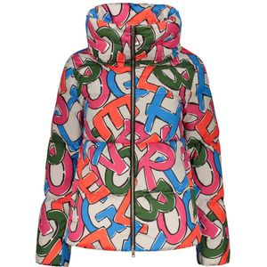 Herno, Jassen, Dames, Veelkleurig, XS, Polyester, Logo Jacquard Donsjas