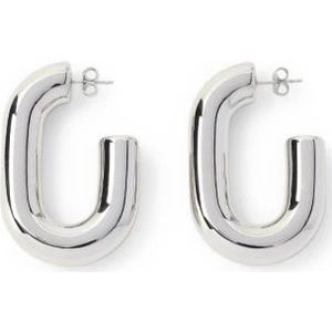 Rabanne, Accessoires, Dames, Grijs, ONE Size, Metalen oorbellen voor vrouwen