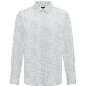 Boggi Milano, Overhemden, Heren, Blauw, S, Katoen, Regular Fit Katoenen Overhemd