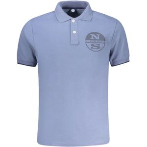 North Sails, Tops, Heren, Blauw, XL, Katoen, Stijlvolle polo met korte mouwen