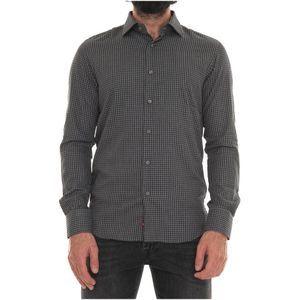 Càrrel, Overhemden, Heren, Grijs, 2Xl, Katoen, Casual Italia Geruite Overhemd