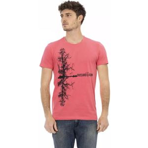 Trussardi, Tops, Heren, Roze, M, Katoen, Stijlvol Roze Kortemouw T-shirt