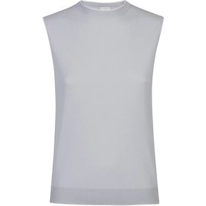 Eleventy, Truien, Dames, Grijs, M, Wol, Merino Wol Mouwloze Top
