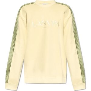 Lanvin, Sweatshirts & Hoodies, Heren, Geel, XL, Katoen, Cotton Sweatshirt