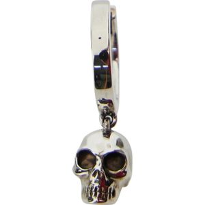Alexander McQueen, Accessoires, Heren, Grijs, ONE Size, Grijze Oorringen met schedelhanger
