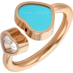 Chopard, Accessoires, Dames, Geel, ONE Size, Blije Harten Roségouden Turkoois Ring