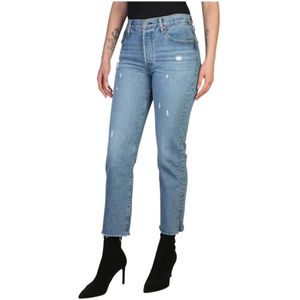 Levi's, Jeans, Dames, Blauw, W24, Katoen, Slim-fit Jeans