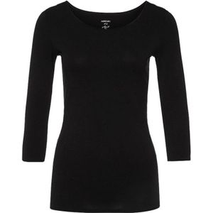 Marc Cain, Tops, Dames, Zwart, M, Fijne Top met Lange Mouwen