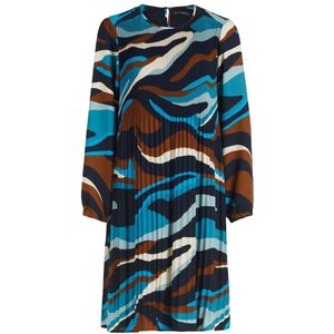 Betty Barclay, Kleedjes, Dames, Veelkleurig, L, Jurk met Lange Mouwen en Plooien