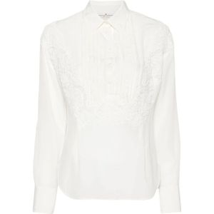 Ermanno Scervino, Blouses & Shirts, Dames, Wit, S, Modieus overhemd met uniek design