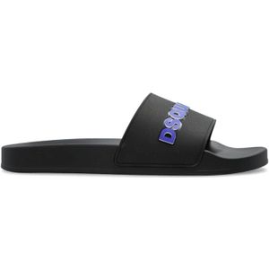 Dsquared2, Schoenen, Heren, Zwart, 43 EU, Blauwe en Zwarte Sandalen