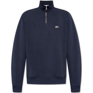 Lacoste, Sweatshirts & Hoodies, Heren, Blauw, 2Xl, Wol, Trui met Logo