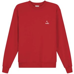 Arte Antwerp, Sweatshirts & Hoodies, Heren, Rood, L, Katoen, Hart Logo Katoenen Sweatshirt