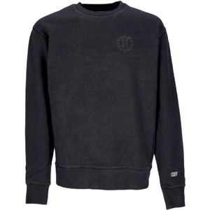 Huf, Sweatshirts & Hoodies, Heren, Blauw, S, Katoen, Galaxies Faded Crewneck Sweatshirt Gun Metal