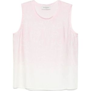 Ermanno Scervino, Tops, Dames, Roze, XS, Roze & Paarse Overhemd