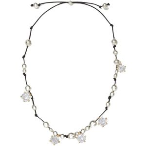Panconesi, Accessoires, Dames, Grijs, ONE Size, Zilveren Diamanti Ketting
