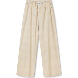 Axel Arigato, Broeken, Dames, Beige, L, Katoen, Gestreepte katoenen broek