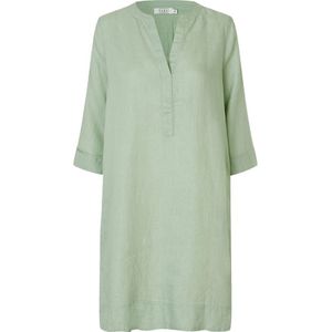 Masai, Kleedjes, Dames, Groen, L, Linnen, Eenvoudige Groene Linnen Jurk Nokolo